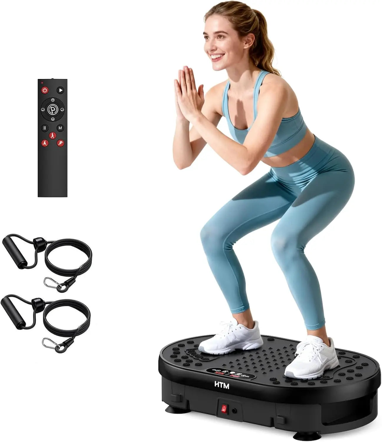 HTM Whole Body Vibration Plate Exercise Machine With Handles