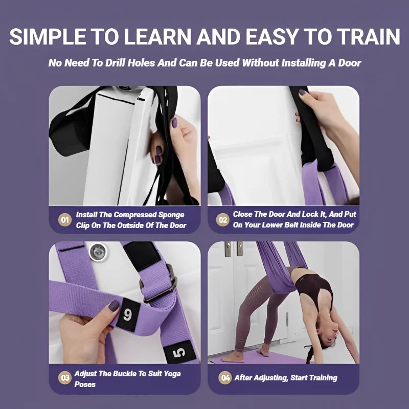 Adjustable Aerial Yoga Strap And Leg Stretching Belt