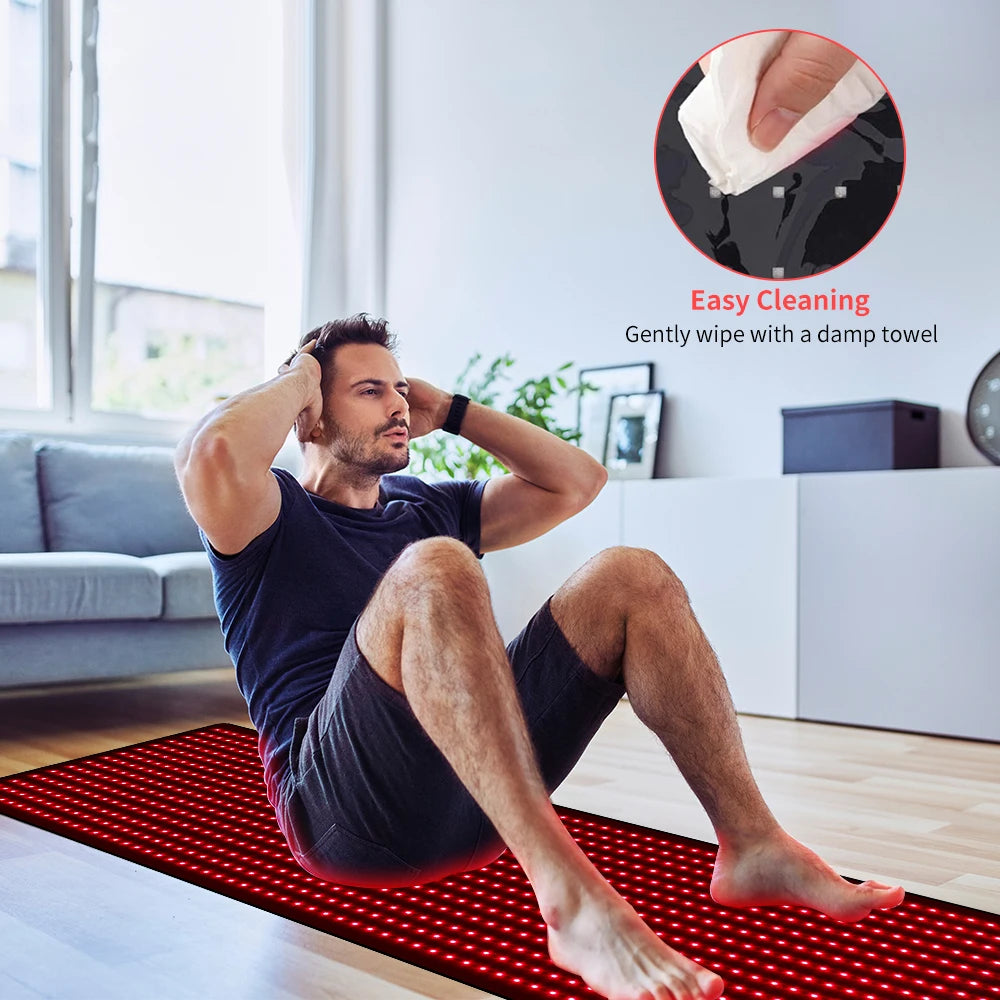 Full Body Red Light Therapy Mat 945 LEDs 660nm 850nm