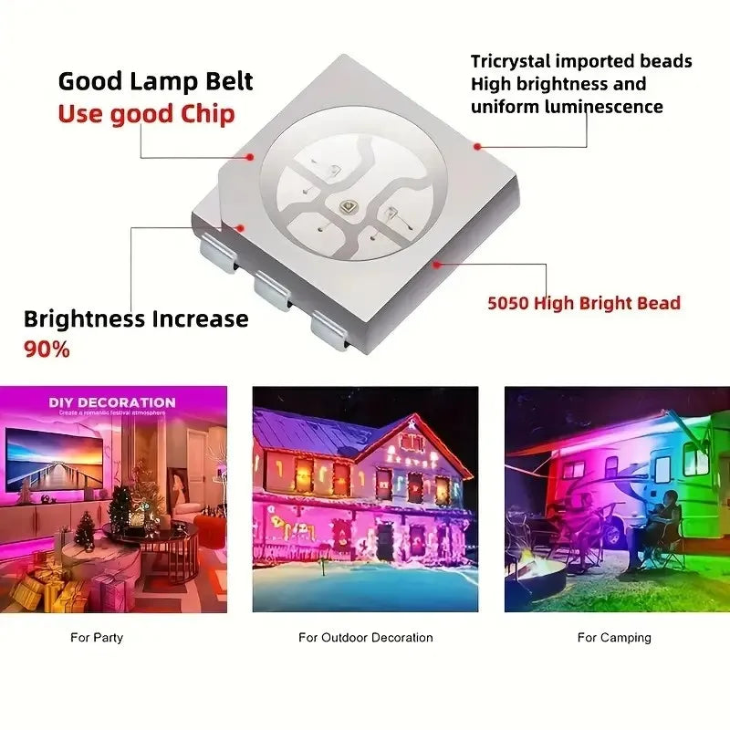 GOOLOOK RGB LED Strip Light Bluetooth Controller For Home