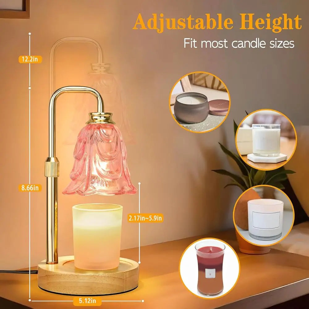 Candle Warmer Lamp With Timer Dimmer Adjustable Tulip Wax Warmer Gift