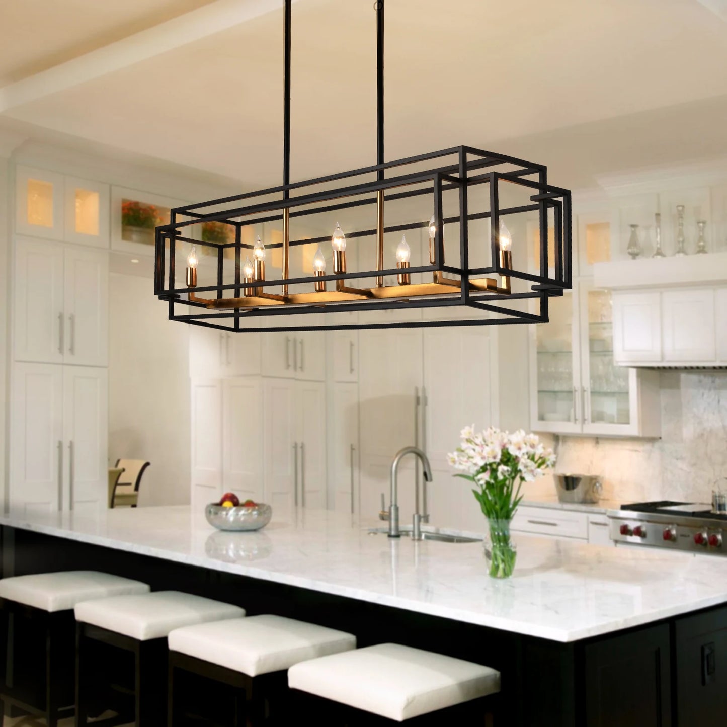 LovingC Retro Industrial Chandelier Dining Room Kitchen Island