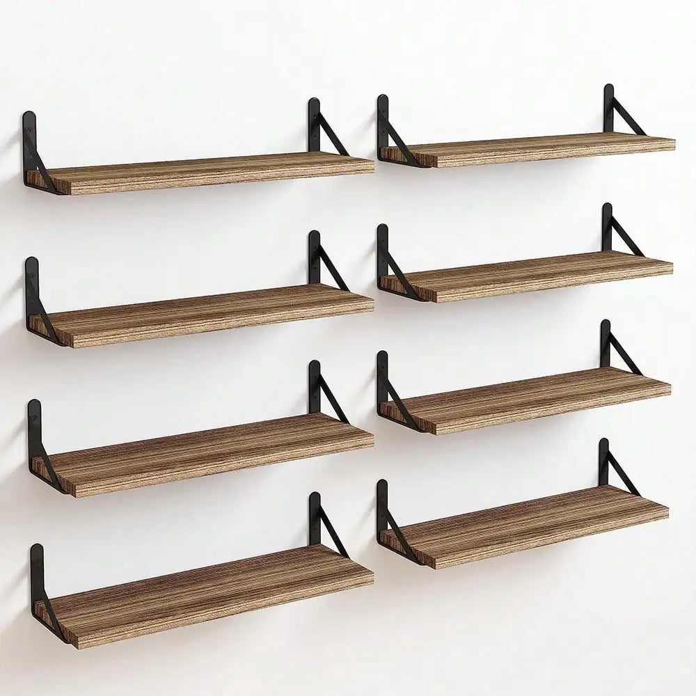 Floating Rustic Wood Shelves for Bedroom Living Room Kitchen Bath