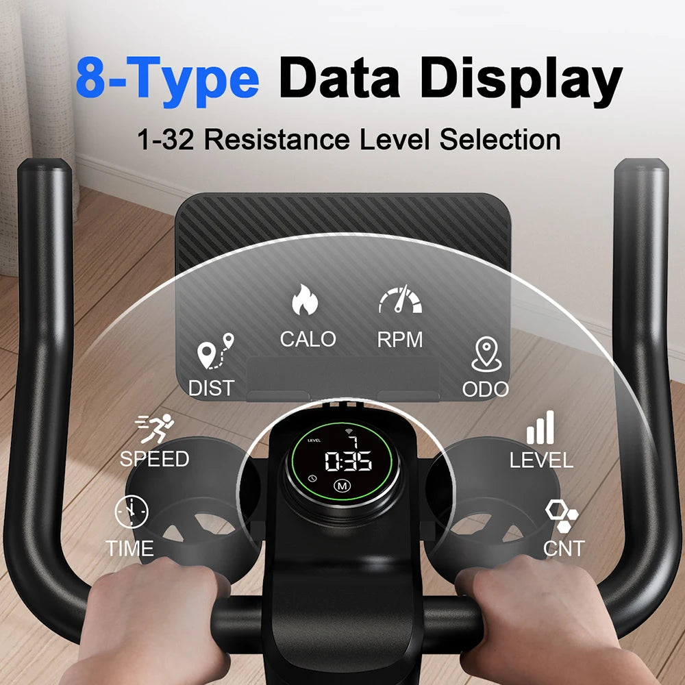 Lacuffy 32-Level Magnetic Indoor Cycling Bike