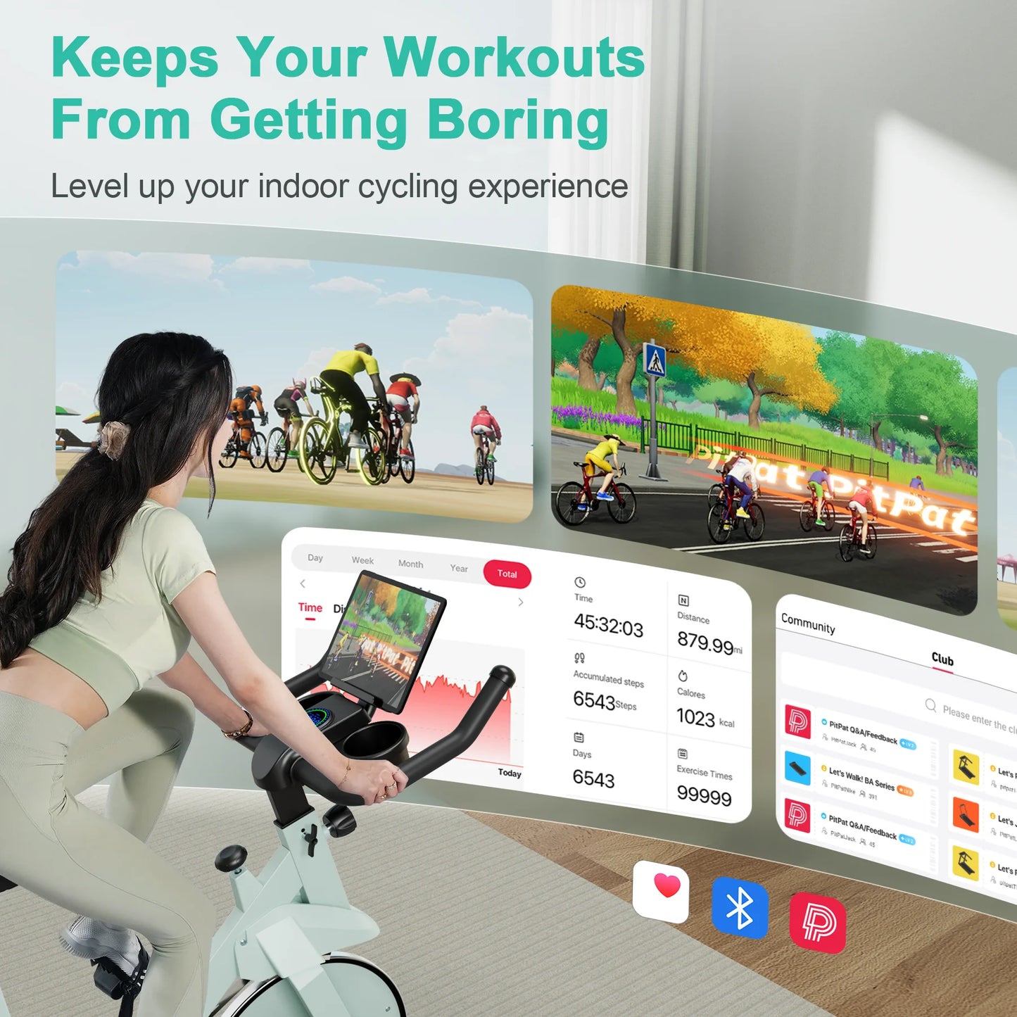 Superun Magnetic Resistance Exercise Bike for Home Gym