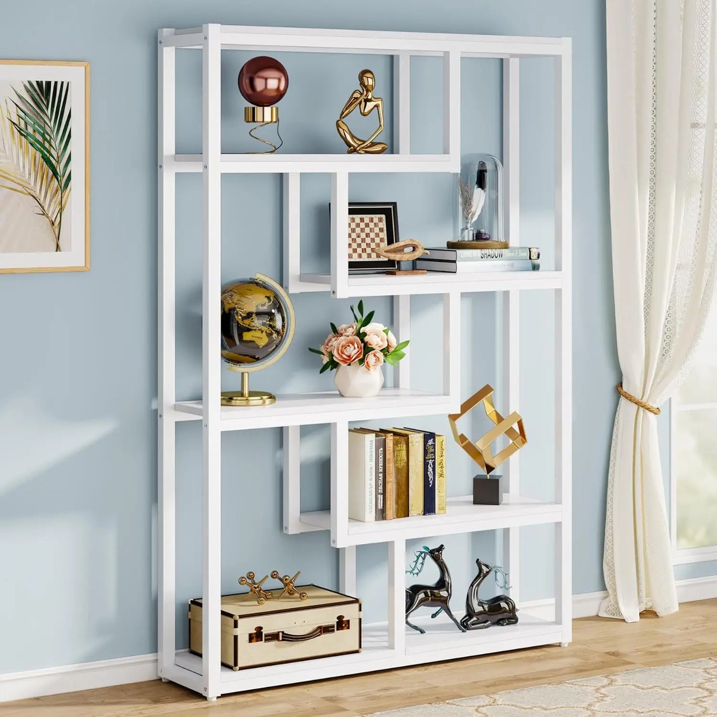 Way To Origin Modern Industrial Etagere Bookshelf Storage Display