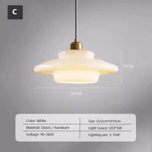 Darhyn Vintage Glass Pendant Light E27 Indoor Decorative Chandelier