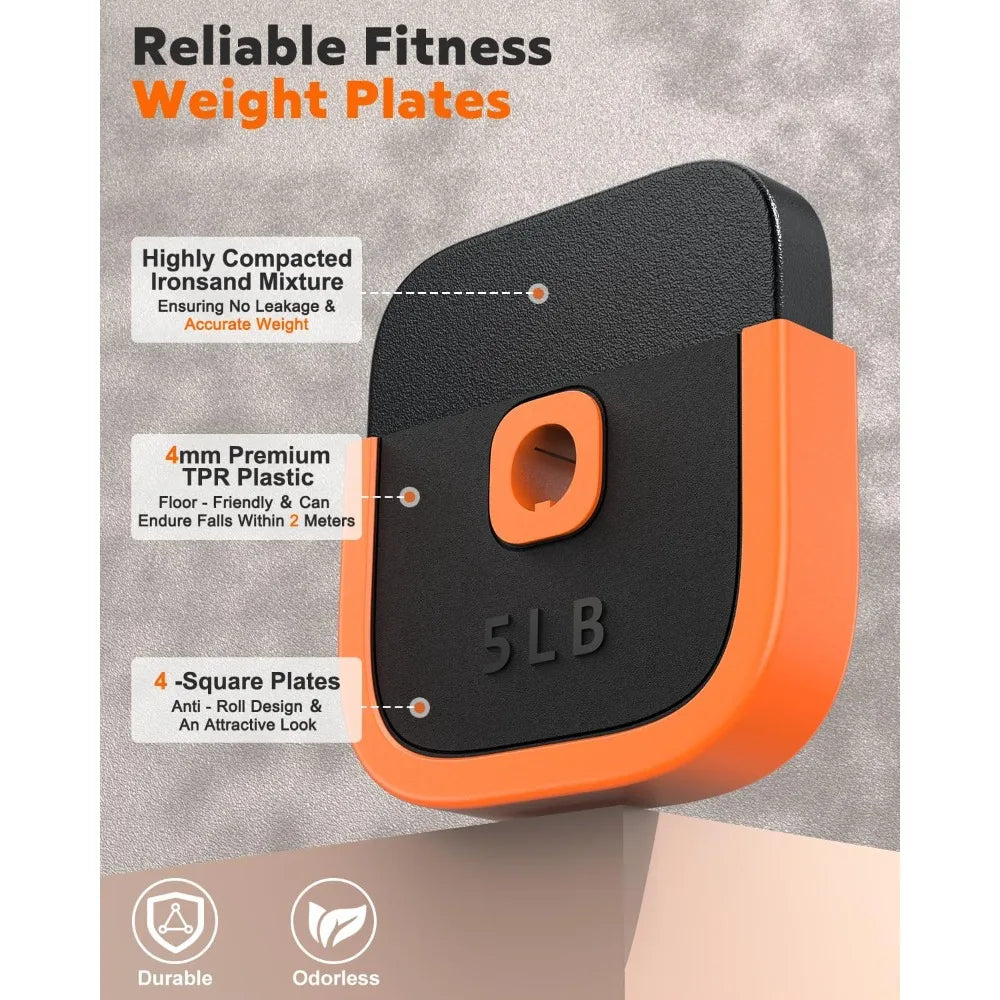 Rendpas Adjustable Dumbbells Set For Home Gym Strength Training