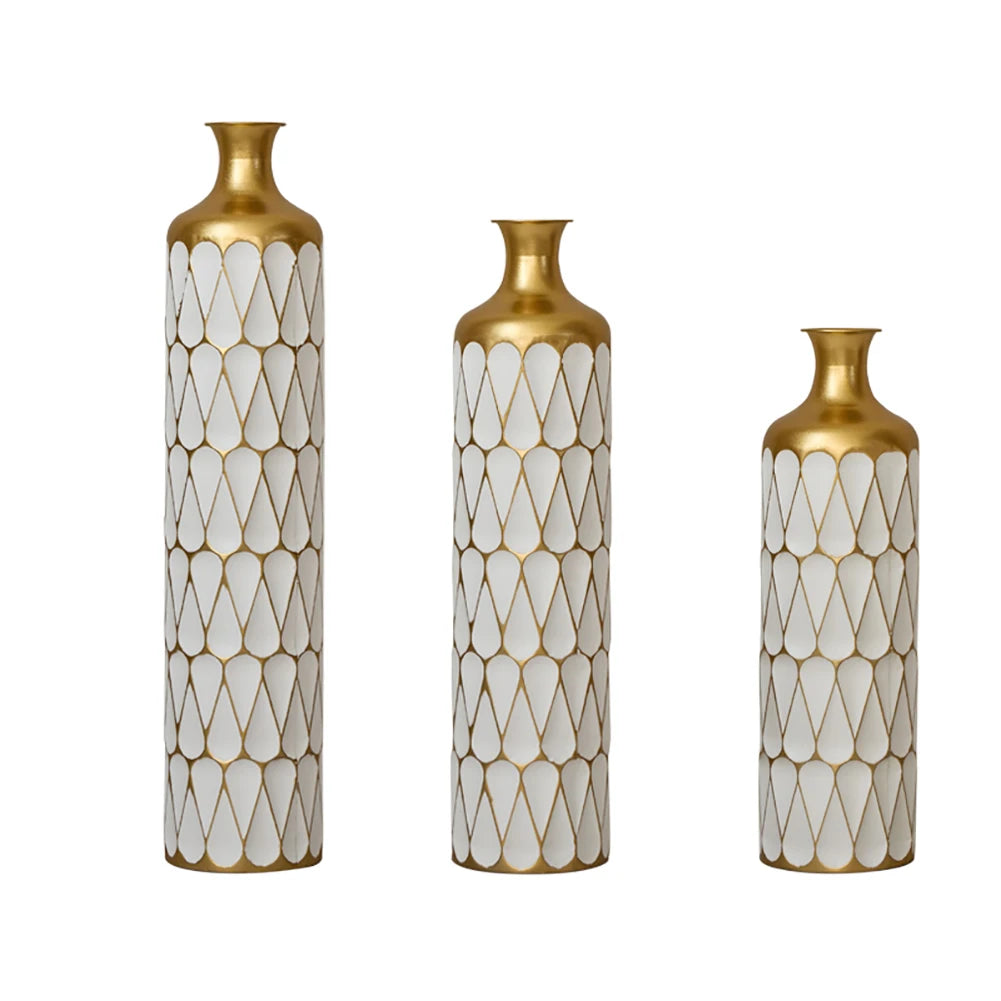 TWISTER.CK Floor Vase 3-Piece Set Modern Metal Decoration