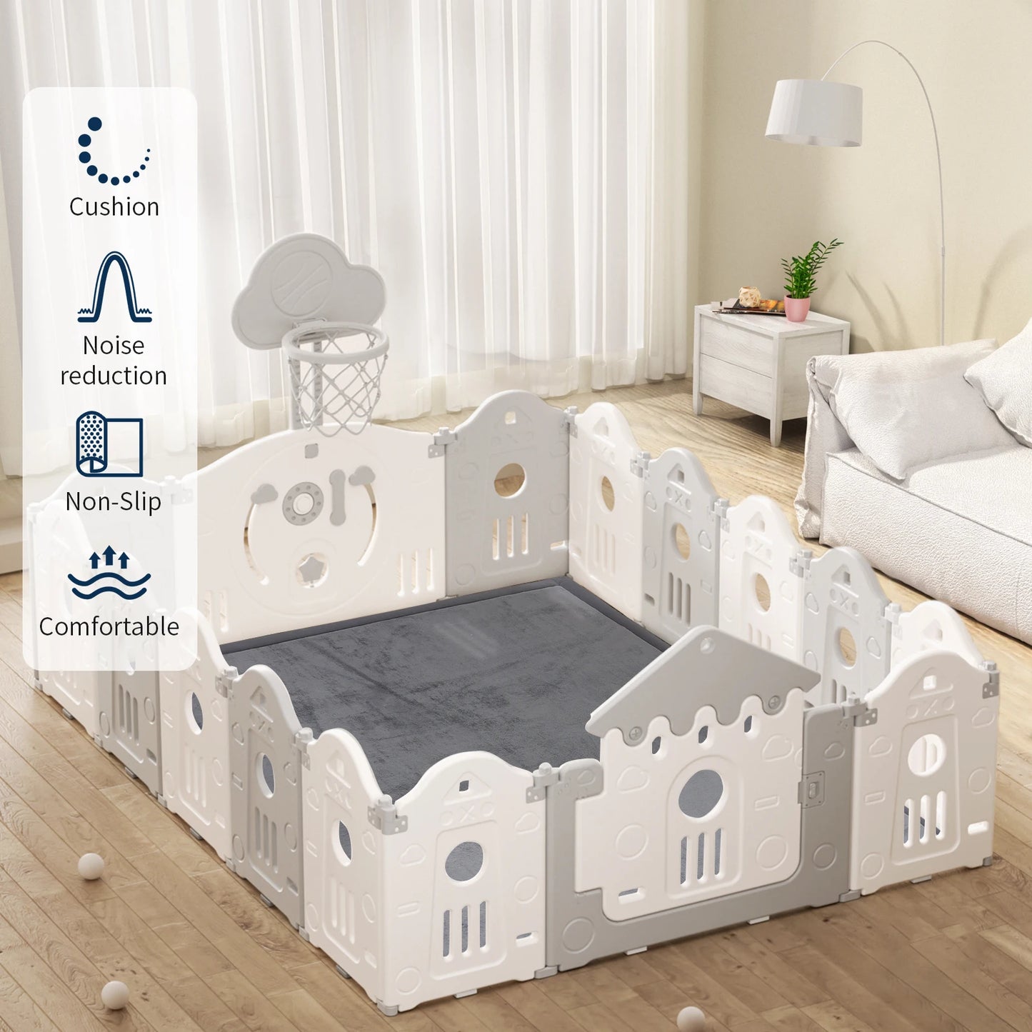 PaPaMat Memory Foam Playpen Carpet With Non Slip Bottom
