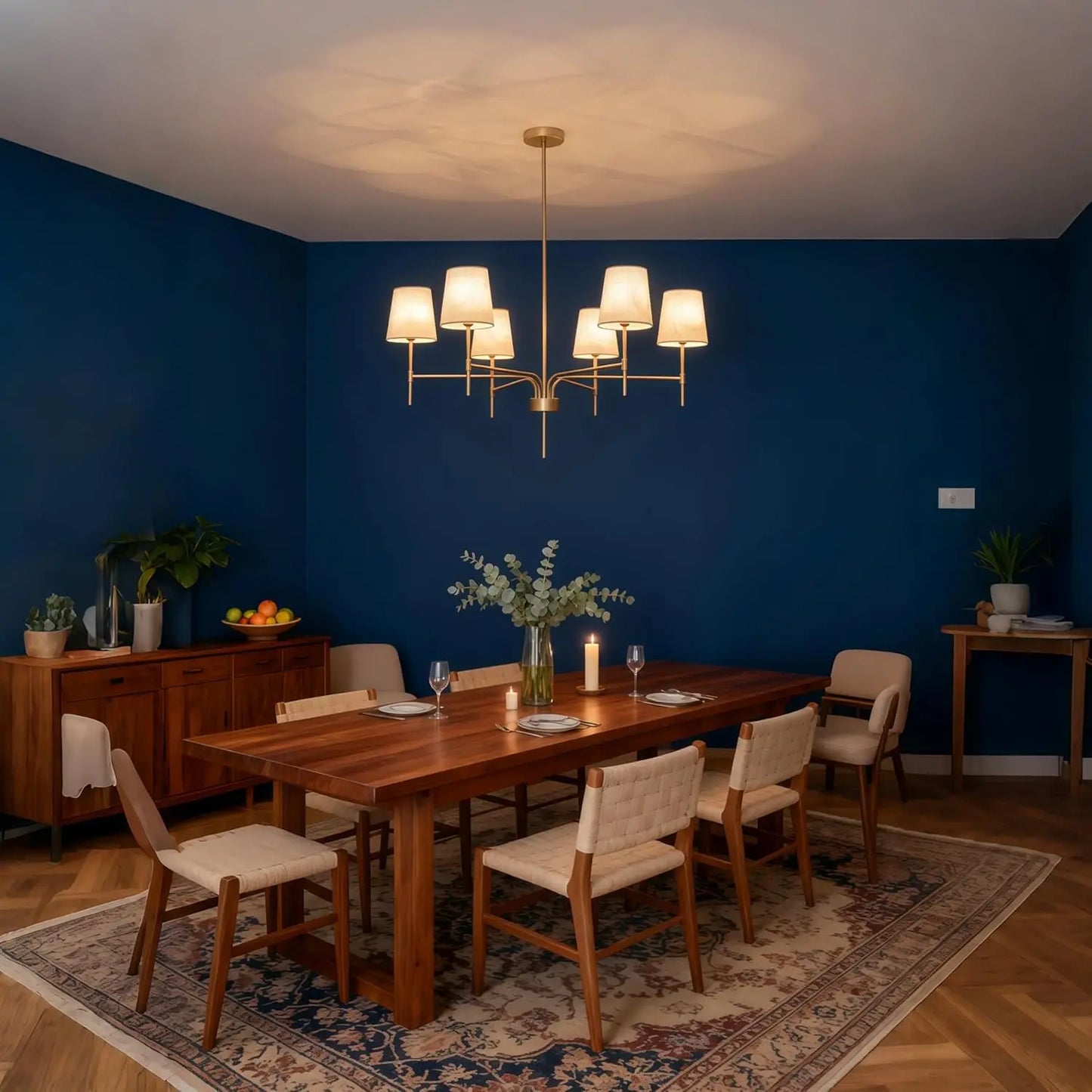 Antique Look Six Light Dining Room Chandelier