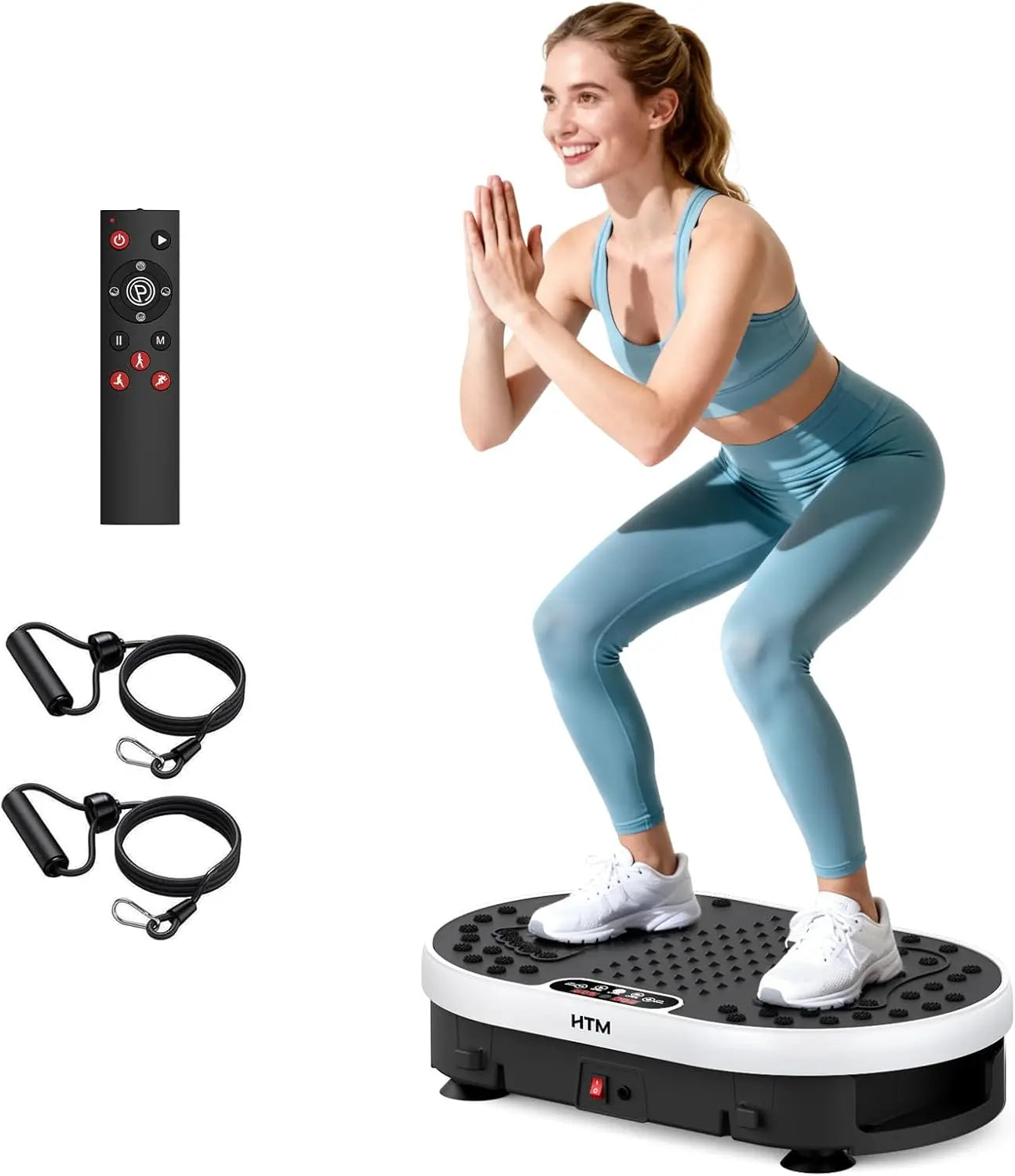 HTM Whole Body Vibration Plate Exercise Machine With Handles
