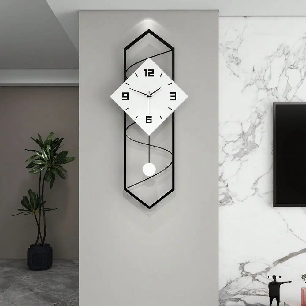 Decorative Modern Wall Clock Silent Quartz Movement Battery Operated