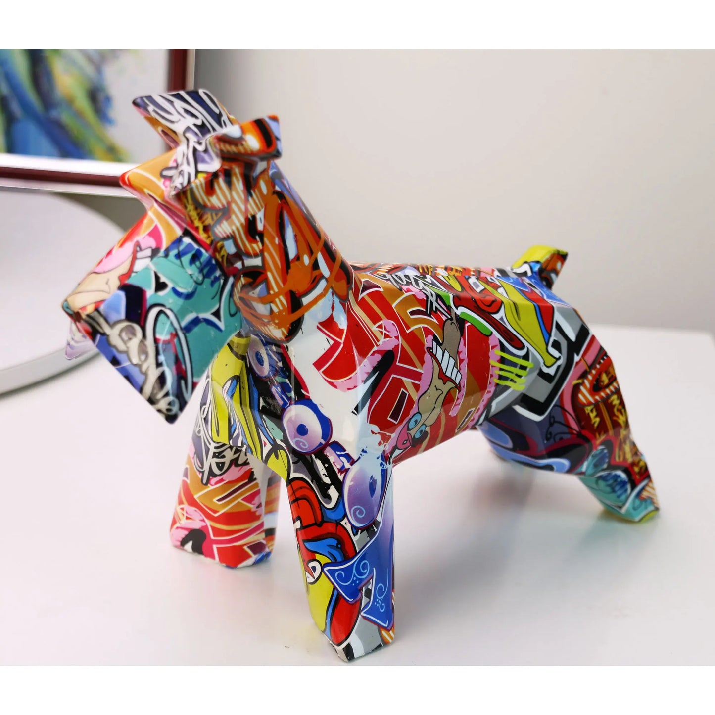 FLYuechun Ranan Schnauzer Resin Ornament Nordic Art Decor Gift