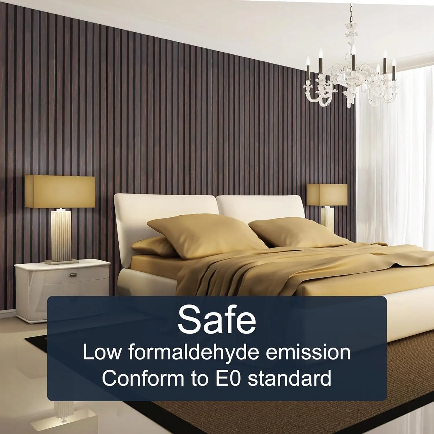 Wood Slat Wall Panels For Interior Soundproof Noise Cancelling Decor