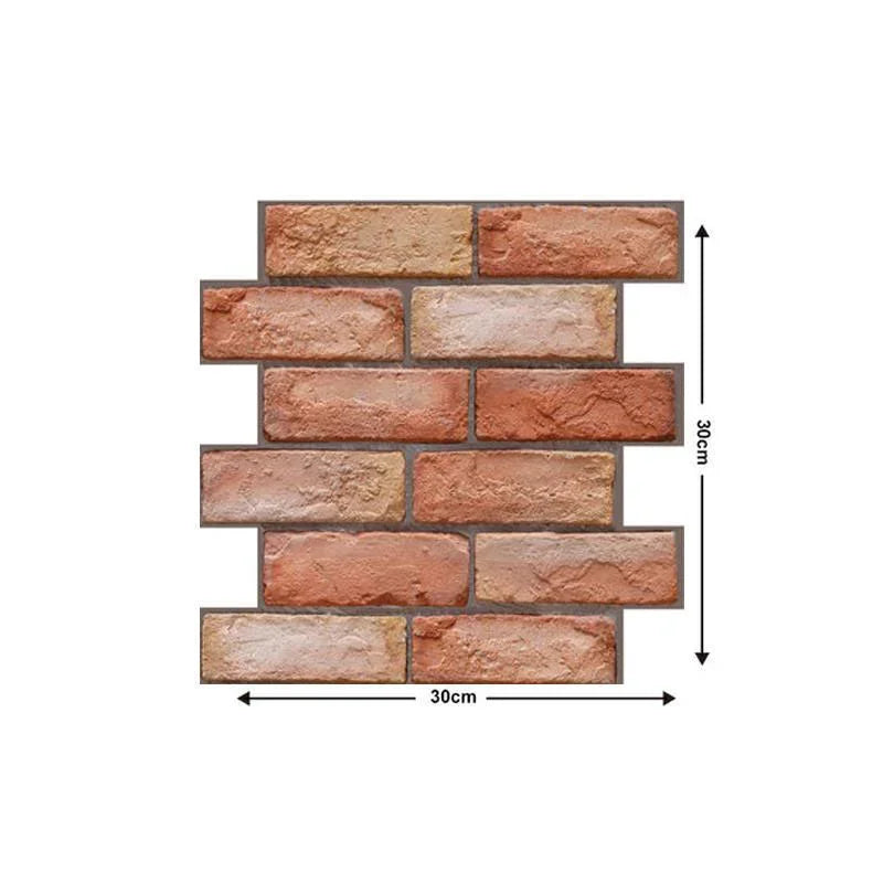 3D Imitation Brick Wall Stickers Self-Adhesive Waterproof Wallpaper