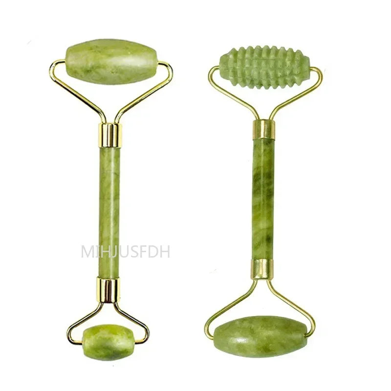 Jade Roller Massager Gua Sha Stone For Face And Body