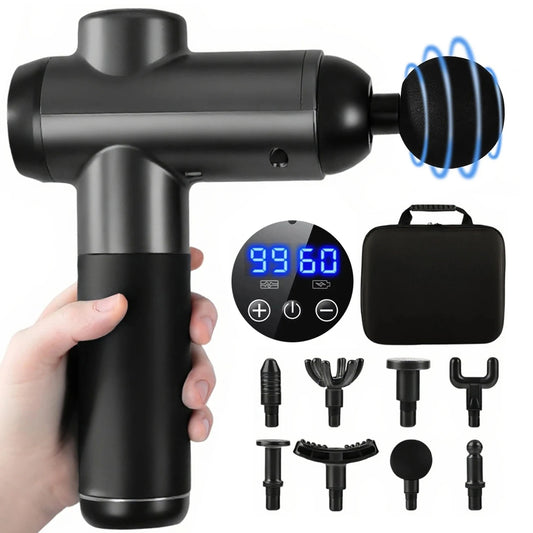 Deep Tissue Massage Gun 99 Speed Levels 8 Attachments
