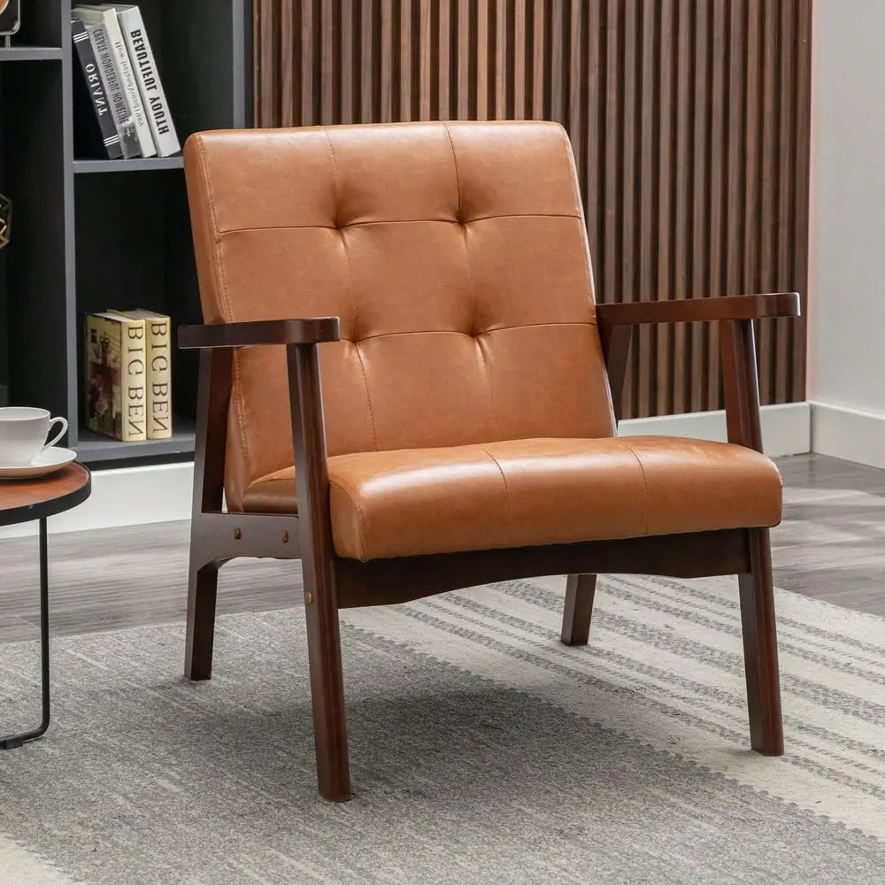 XMSJ Leather Reading Armchair and Dining Chairs for Living Room Bedroom
