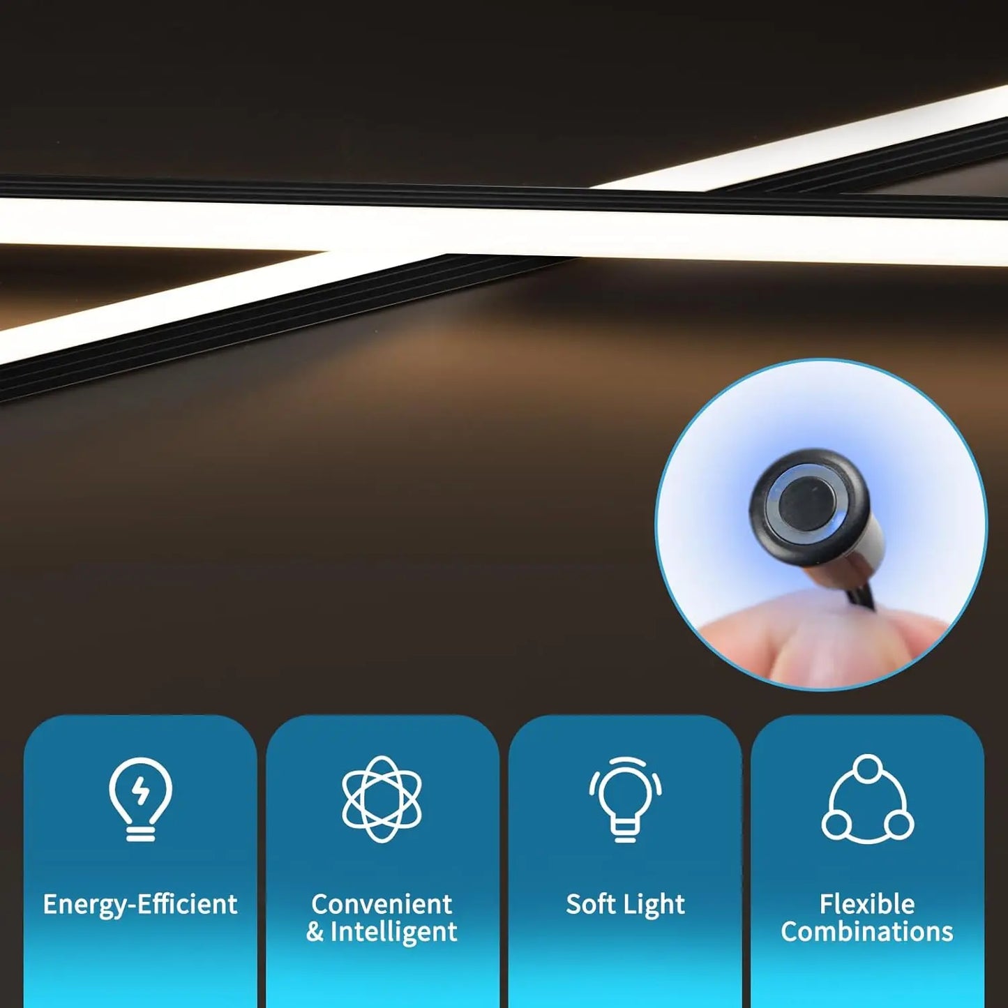 Self Adhesive LED Strip Lights With Touch Switch 6 Pack