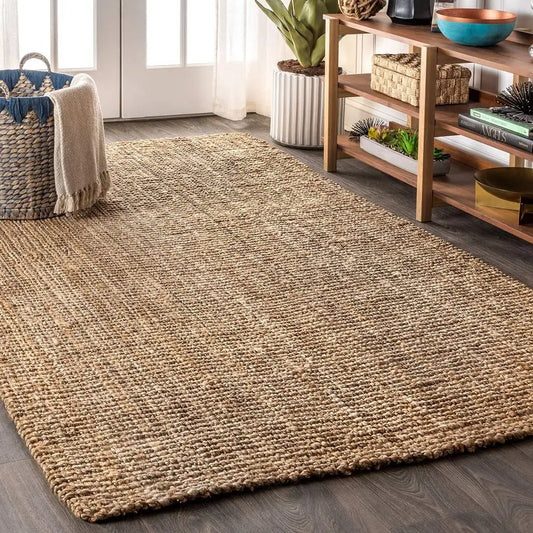 Pata Hand Woven Chunky Jute Indoor Area Rug Bohemian Rustic