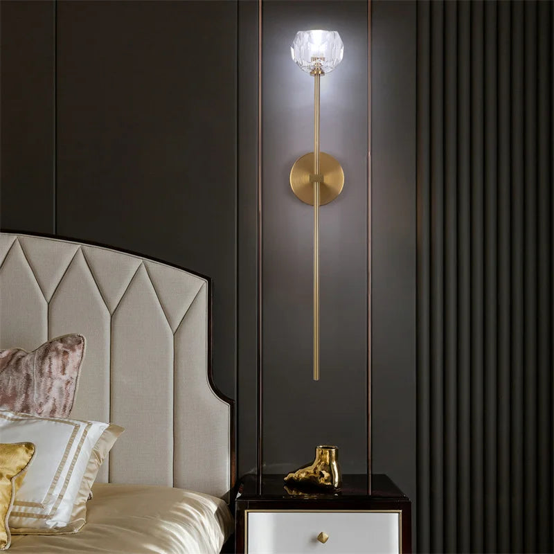 GreeLustr Modern Crystal G9 Wall Sconce Lamp For Bedroom