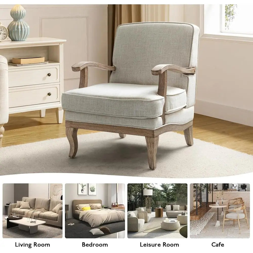 Mid-Century Upholstered Swivel Accent Chair