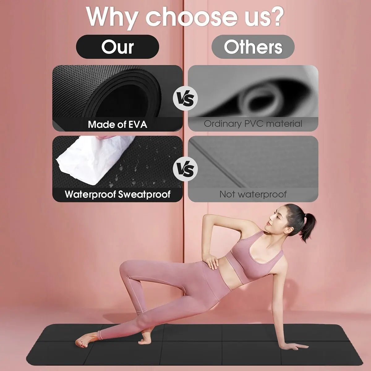 EVA Yoga Mat For Fitness And Pilates Gymnastics Mat