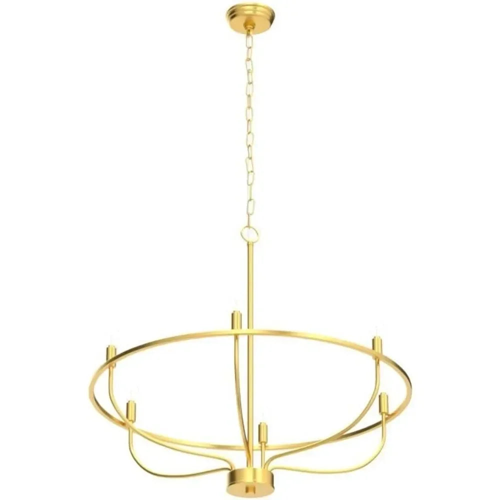 Customizable 6 Light Chandelier Fixture