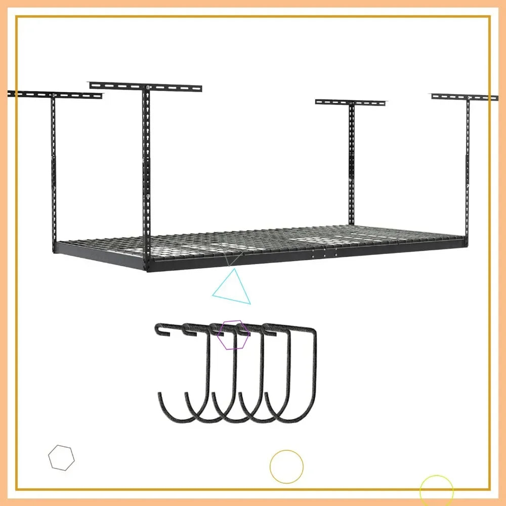 Heavy Duty Garage Ceiling Storage Rack 600 Pound Capacity