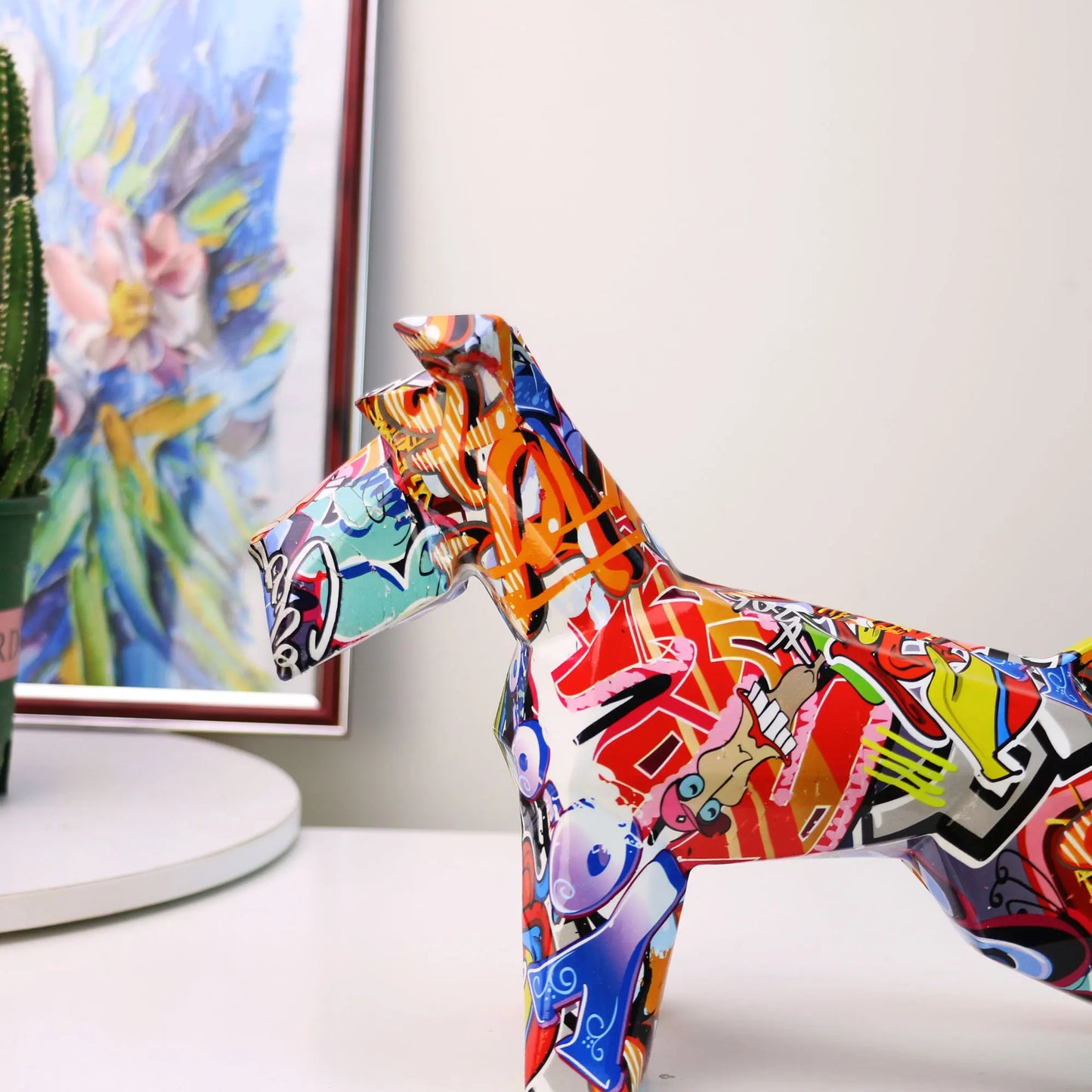 FLYuechun Ranan Schnauzer Resin Ornament Nordic Art Decor Gift