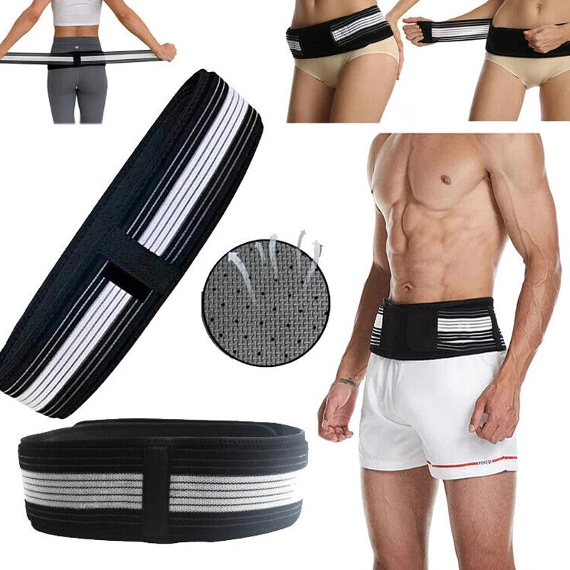 Unisex Back Pain Relief Belt With Lumbar Support And Massager