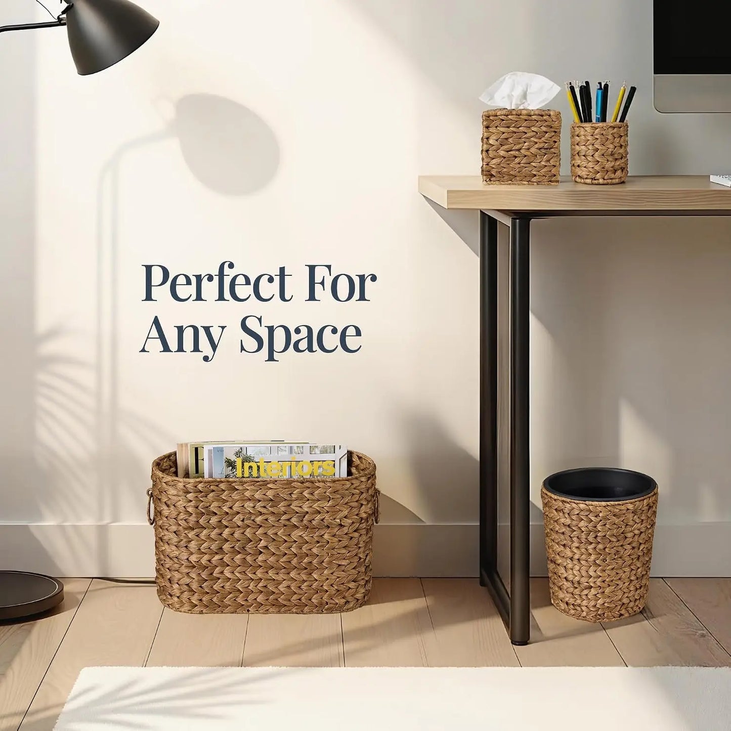 Bathroom Accessories Set With Vanity Trays And Canisters