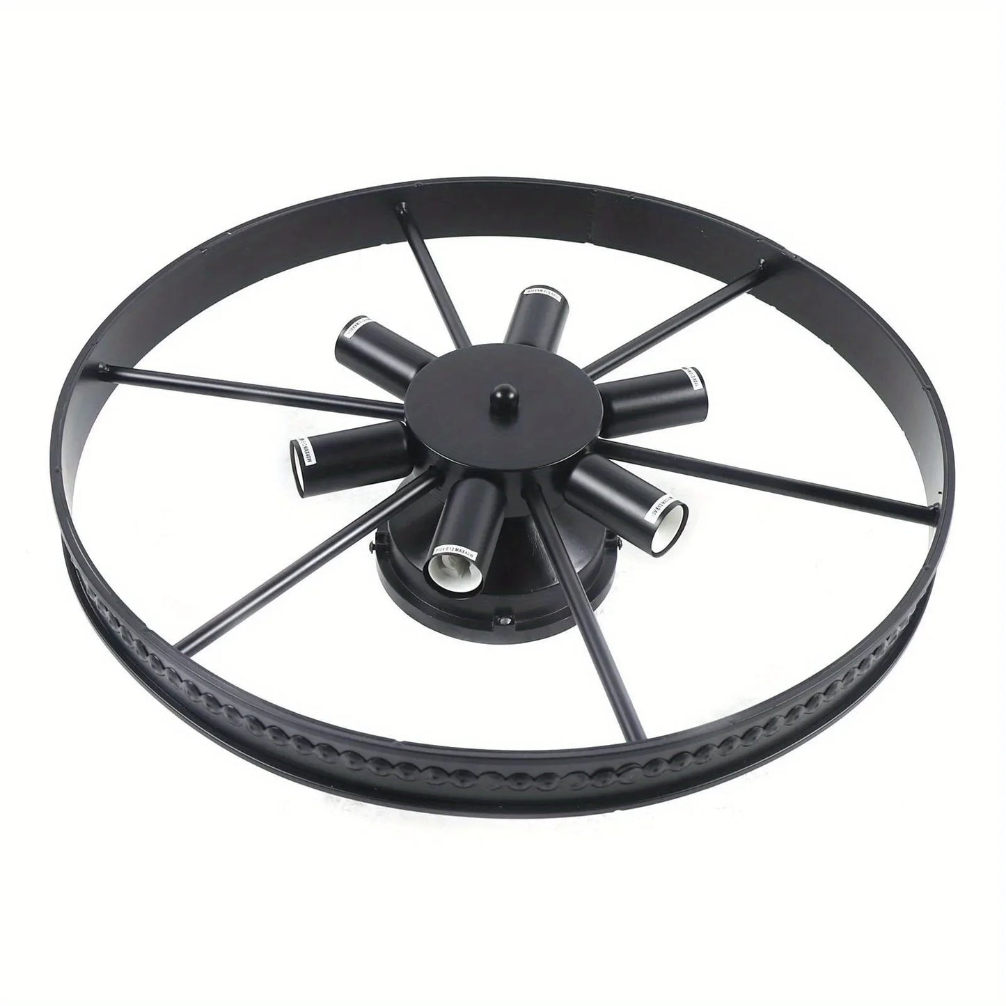 Industrial 6-Light Flush Mount Ceiling Light