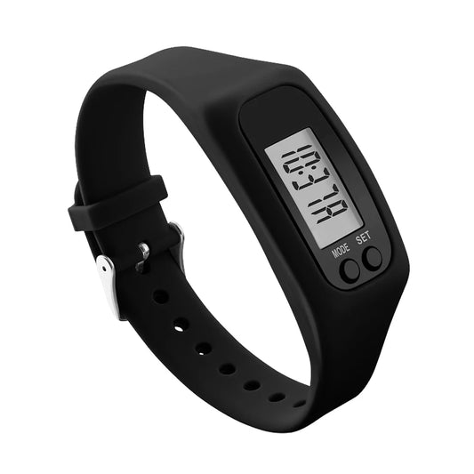 APWIKOGER LED Pedometer Bracelet Calorie Counter Fitness Watch 12 24H