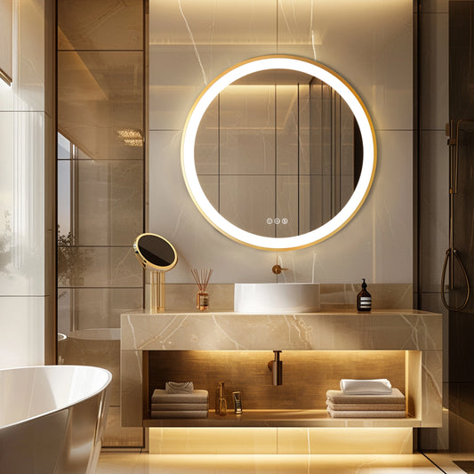 Wisfor LED Bathroom Mirror With Bluetooth Speaker AntiFog 3 Lights