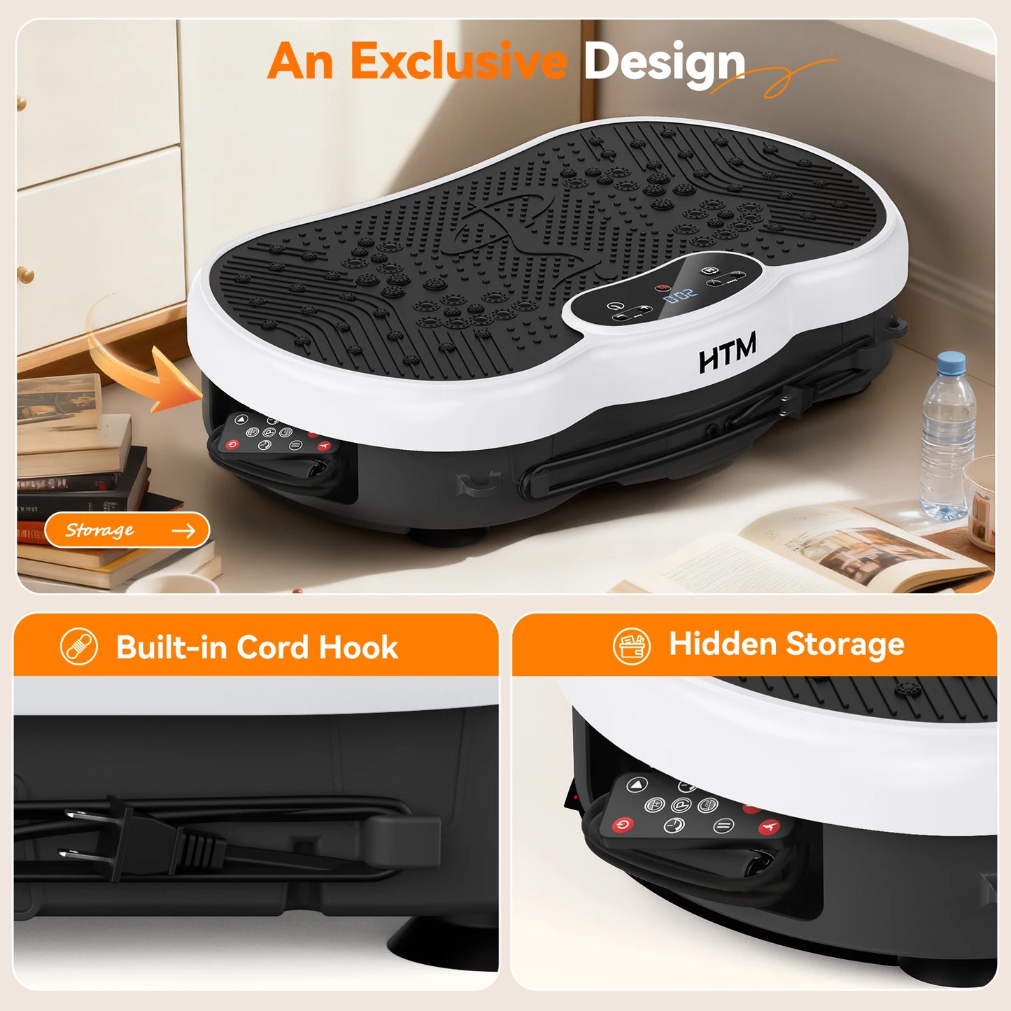 HTM Whole Body Vibration Plate Calorie Counter 120 Speed Levels