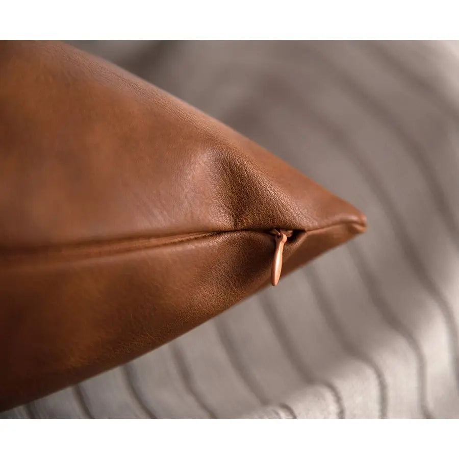Leather Throw Pillow Covers Modern Minimalist Cushion Cases