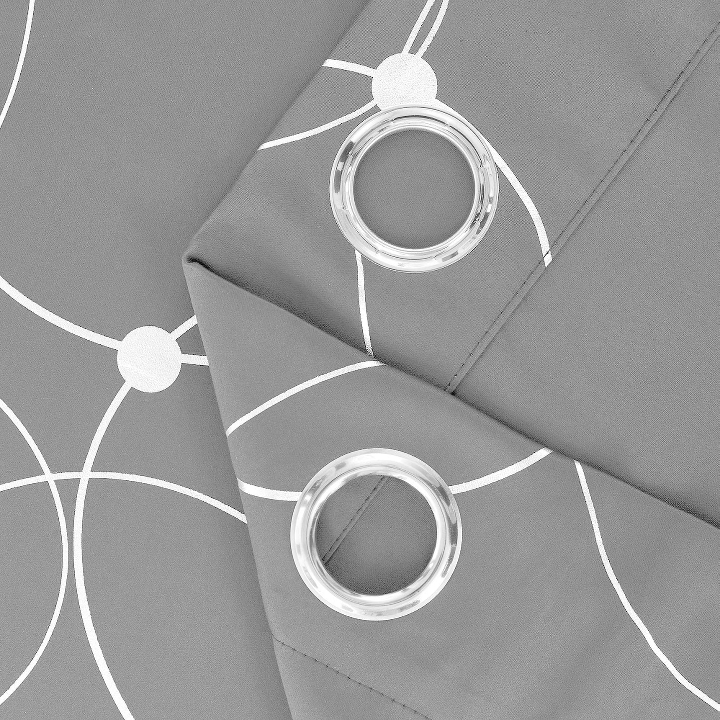 Blackout Curtains Grommet Thermal Insulated Room Darkening Foil Print Bedroom
