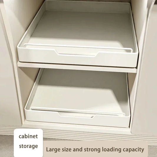 Kitchen Pull Out Cabinet Organizer Rack With Slide Rails