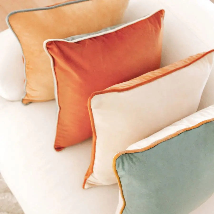 Velvet Throw Pillow Covers Set of 4 Double-Sided Decorative Cushions