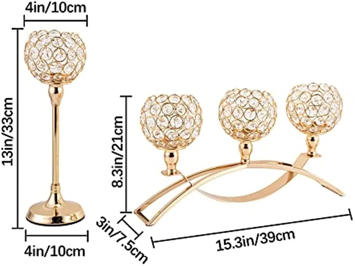 VINCIGANT 3 Arm Tealight Candle Holder Candelabra Stand
