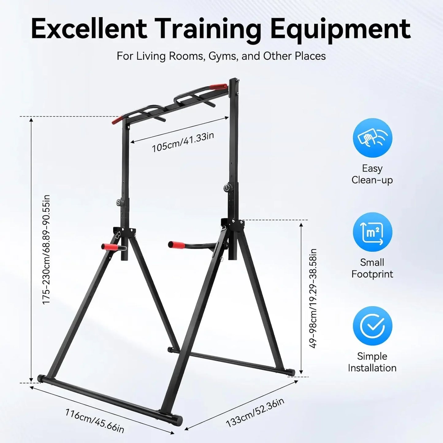 Power Tower 440LBS Pull Up Bar Dip Station Home Gym