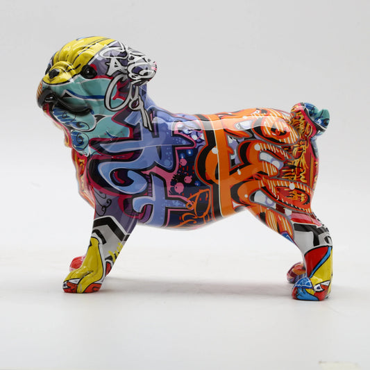 FLYuechun Ranan Pug Resin Ornament for Home and Office Decor