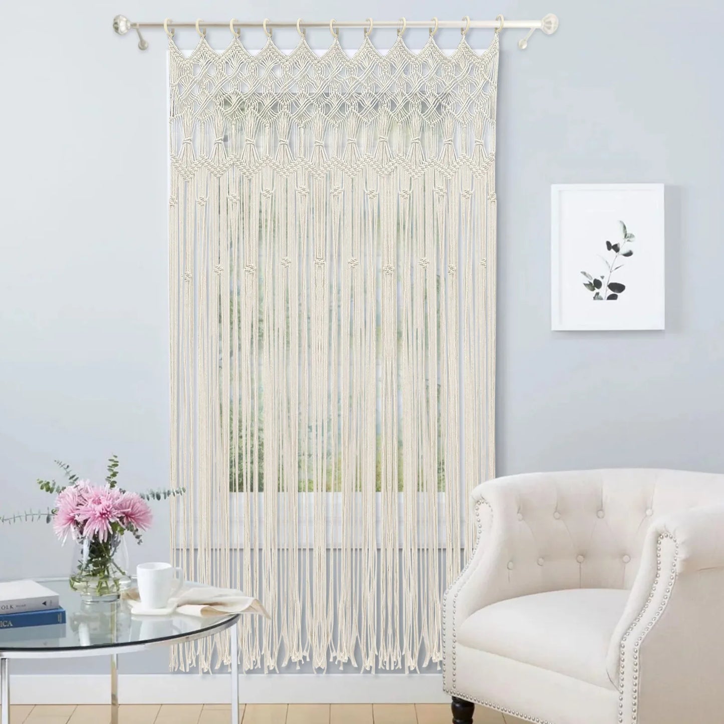 Bymaocar Macrame Wall Hanging Boho Style Tapestry Decoration