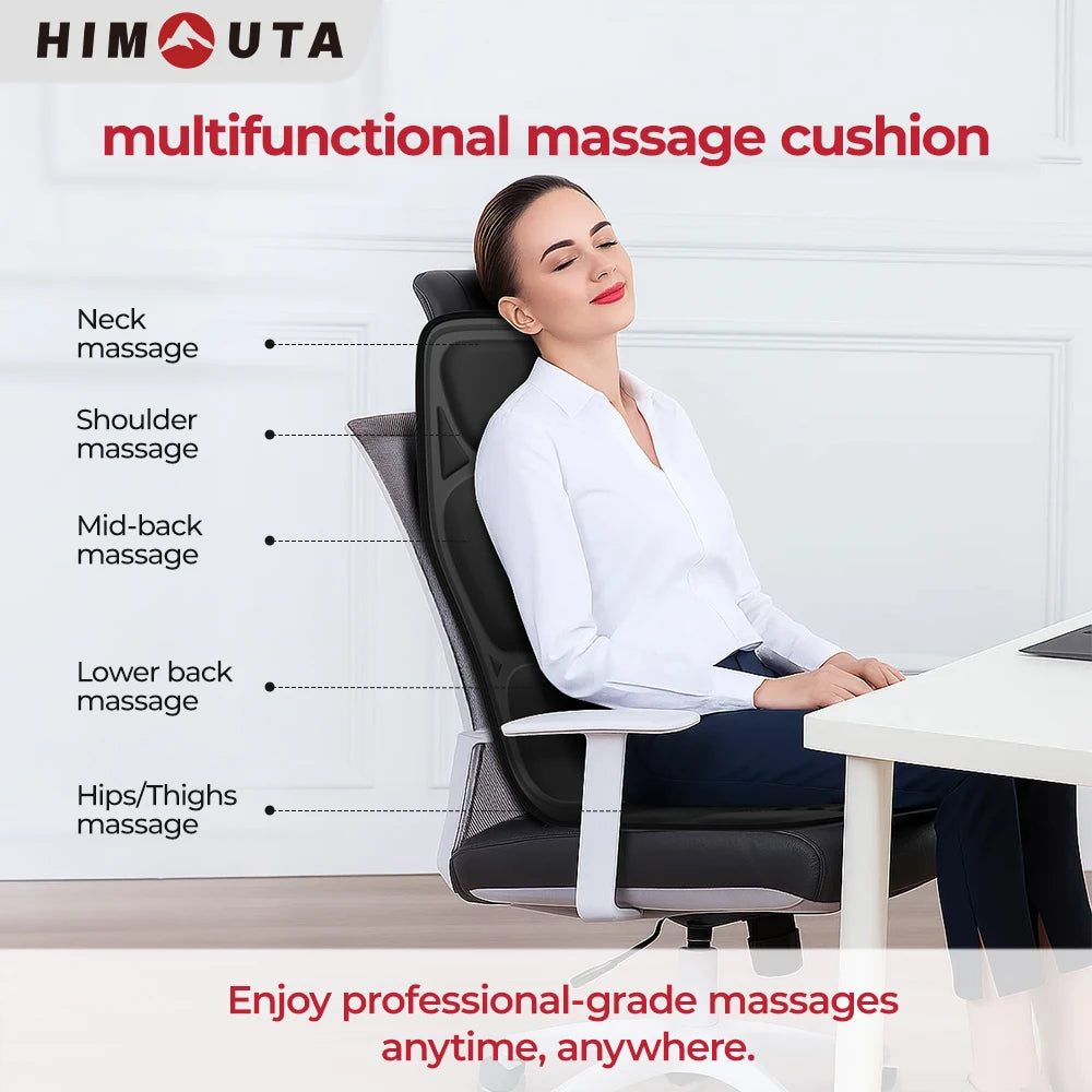 Himouta Electric Heated Back Massage Chair Cushion