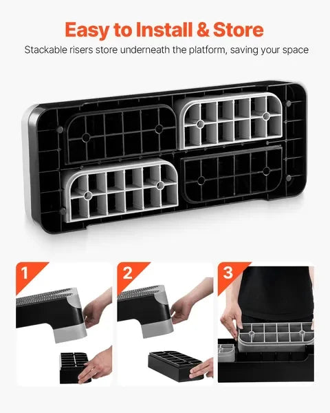 AeroExercise Step Platform Adjustable Non Slip Home Gym Cardio Trainer