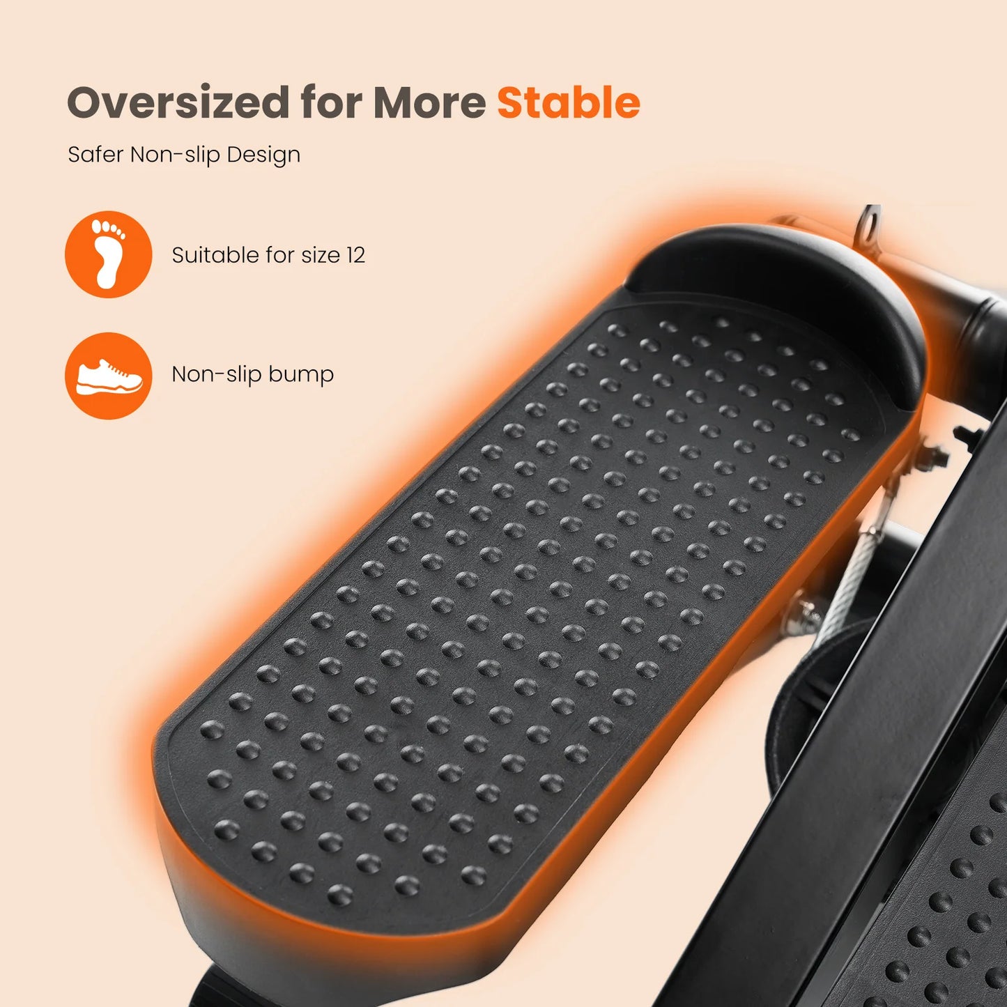 Mini Stepper With Resistance Bands 300 Lbs Hydraulic Cardio Machine