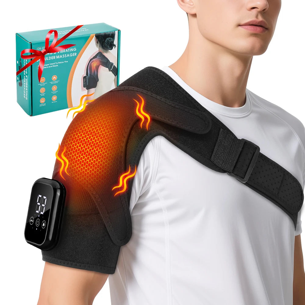 PASTSKY Rechargeable Heated Shoulder Massager With 3 Heat Levels