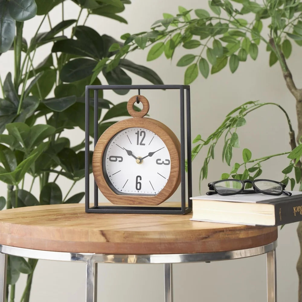 Elegant Metal Suspended Clock With Quiet Quartz Movement For Home